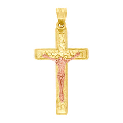 10kt Two-tone Gold Womens Cubic-Zirconia Guadalupe Religious Charm Pendant