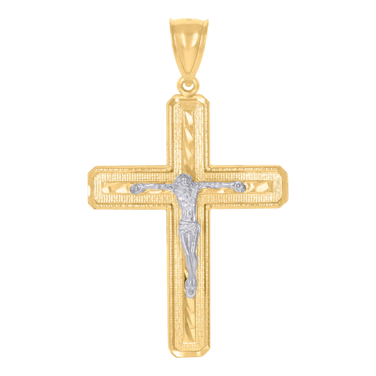 10kt Yellow Gold Mens Egyptian Nefertiti Ankh Charm Pendant