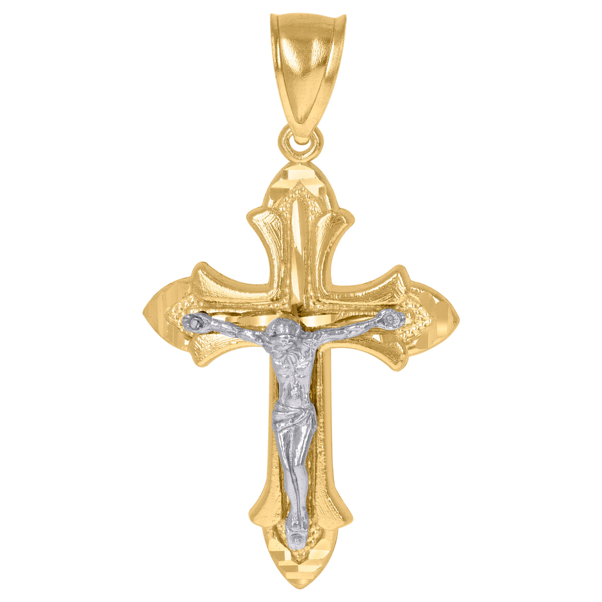 10kt Yellow Gold Mens Egyptian Nefertiti Ankh Charm Pendant