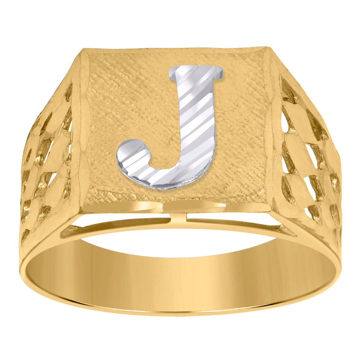 10kt Gold Two-Tone Diamond-Cut Mens Jesus Religious Charm Pendant