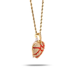 10k Yellow Gold 1.75CTW Natural Diamond Heart Womens Pendant 4.1gm Charm