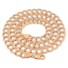 10k Rose Gold Hollow Flat Cuban Chain 2MM to 16.5MM Necklace 1.5gms to 102.6gms Sizes 14" to 30"