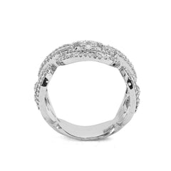 Mens Chain Link 2.25CTW Natural Diamond 10k Gold Baguette/Round Pinky Ring 11.3g