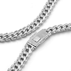 10MM 925 Sterling Silver 22.85CTW Lab Diamond Snake Cuban Link Chain 22" 101.1gms Mens Necklace