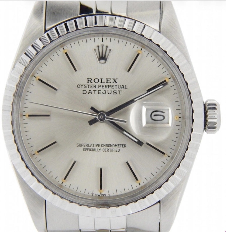 Rolex Datejust Silver Stick Dial on Jubilee Ref. 1603 1975