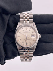 Rolex Datejust Silver Stick Dial on Jubilee Ref. 1603 1975