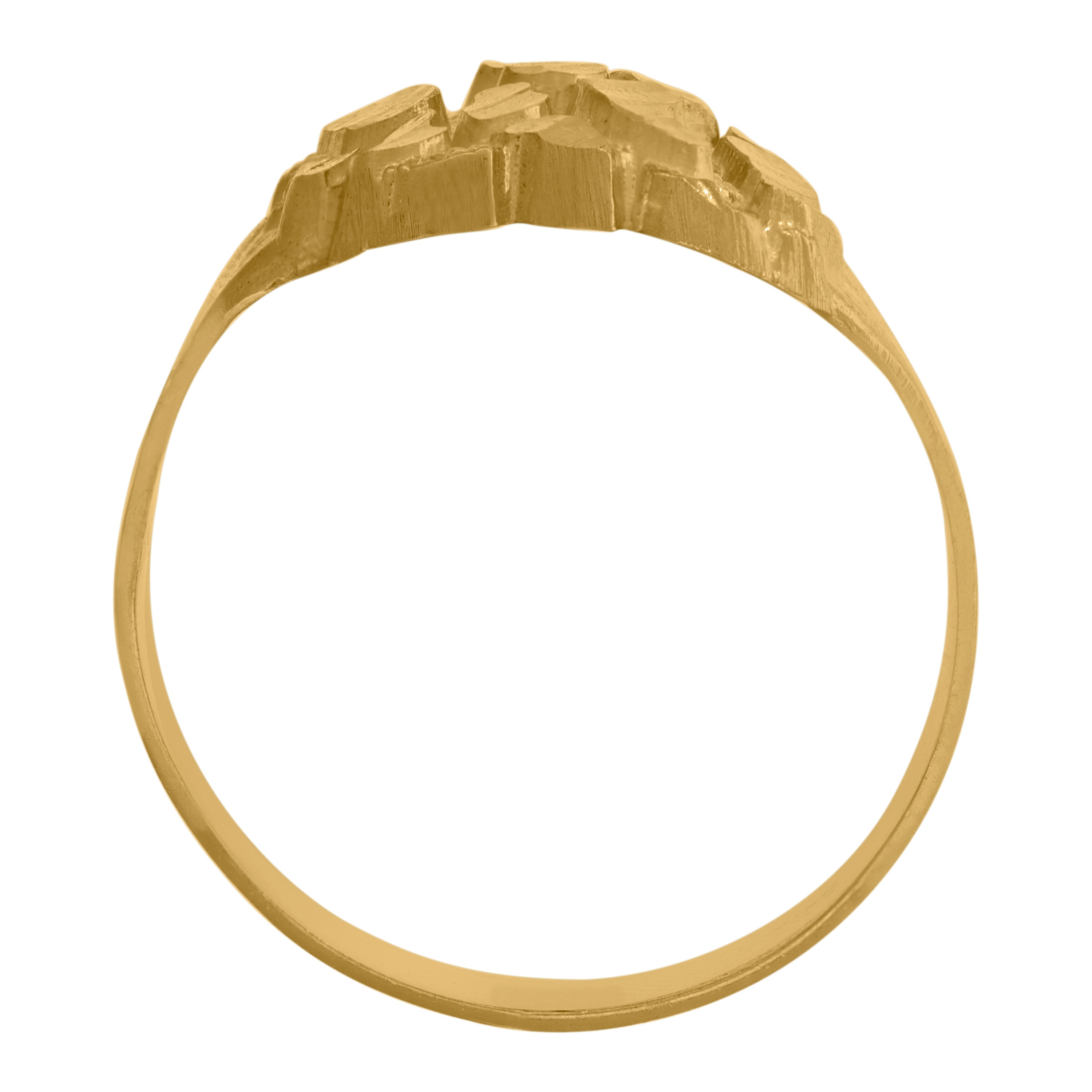 10kt Gold Womens Two-Tone CZ Heart Band Ring
