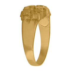 10kt Gold Womens Two-Tone CZ Heart Band Ring