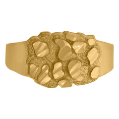 10kt Gold Womens Two-Tone CZ Heart Band Ring