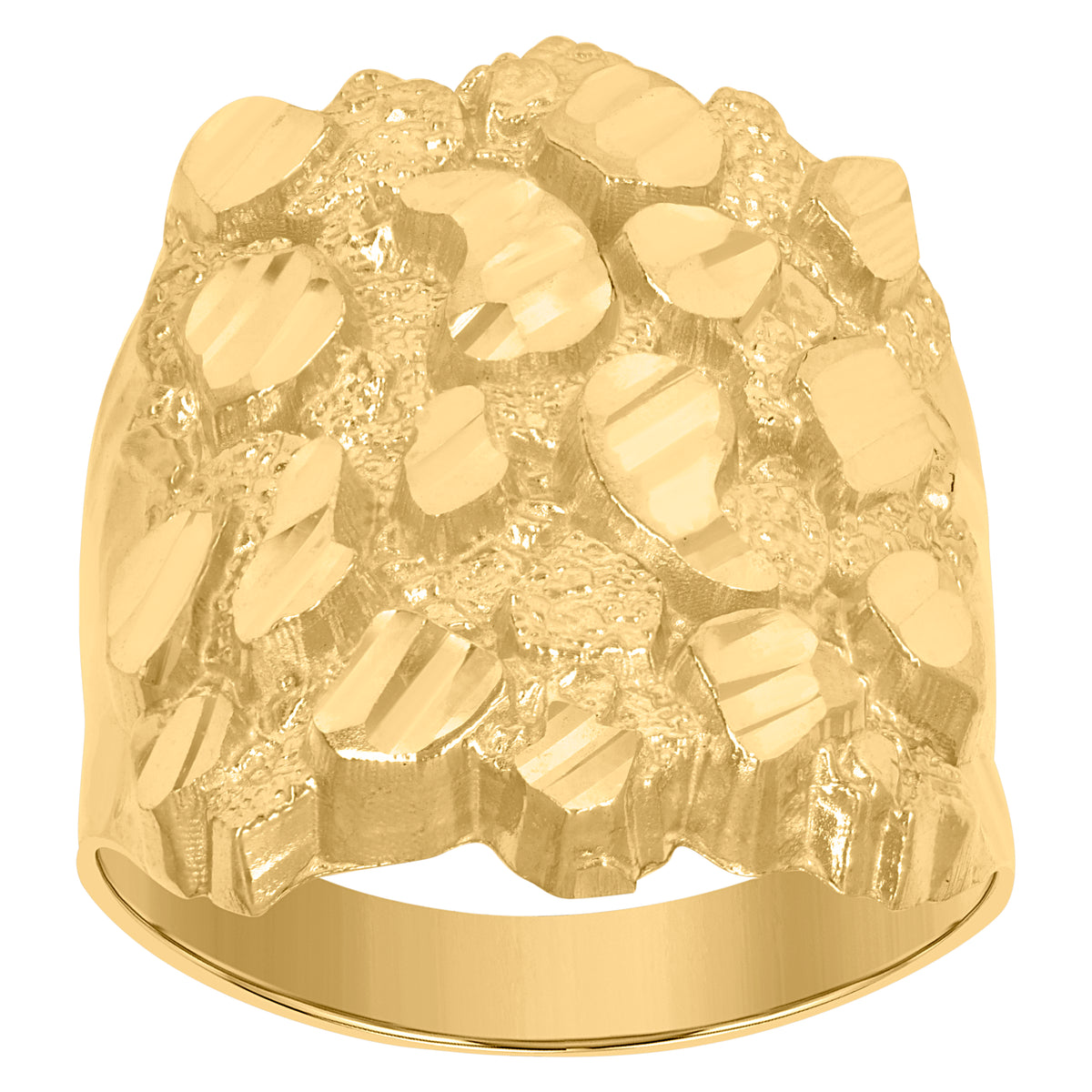 10kt Two-Tone Gold Mens Cubic-Zirconia Pharaoh Egyptian Charm Pendant