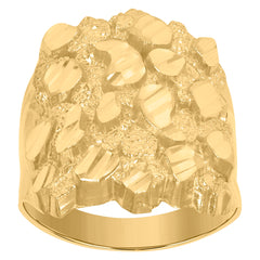 10kt Two-Tone Gold Mens Cubic-Zirconia Pharaoh Egyptian Charm Pendant