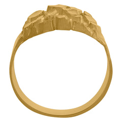 10kt Two-Tone Gold Mens Cubic-Zirconia Pharaoh Egyptian Charm Pendant