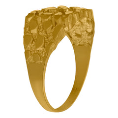 10kt Two-Tone Gold Mens Cubic-Zirconia Pharaoh Egyptian Charm Pendant