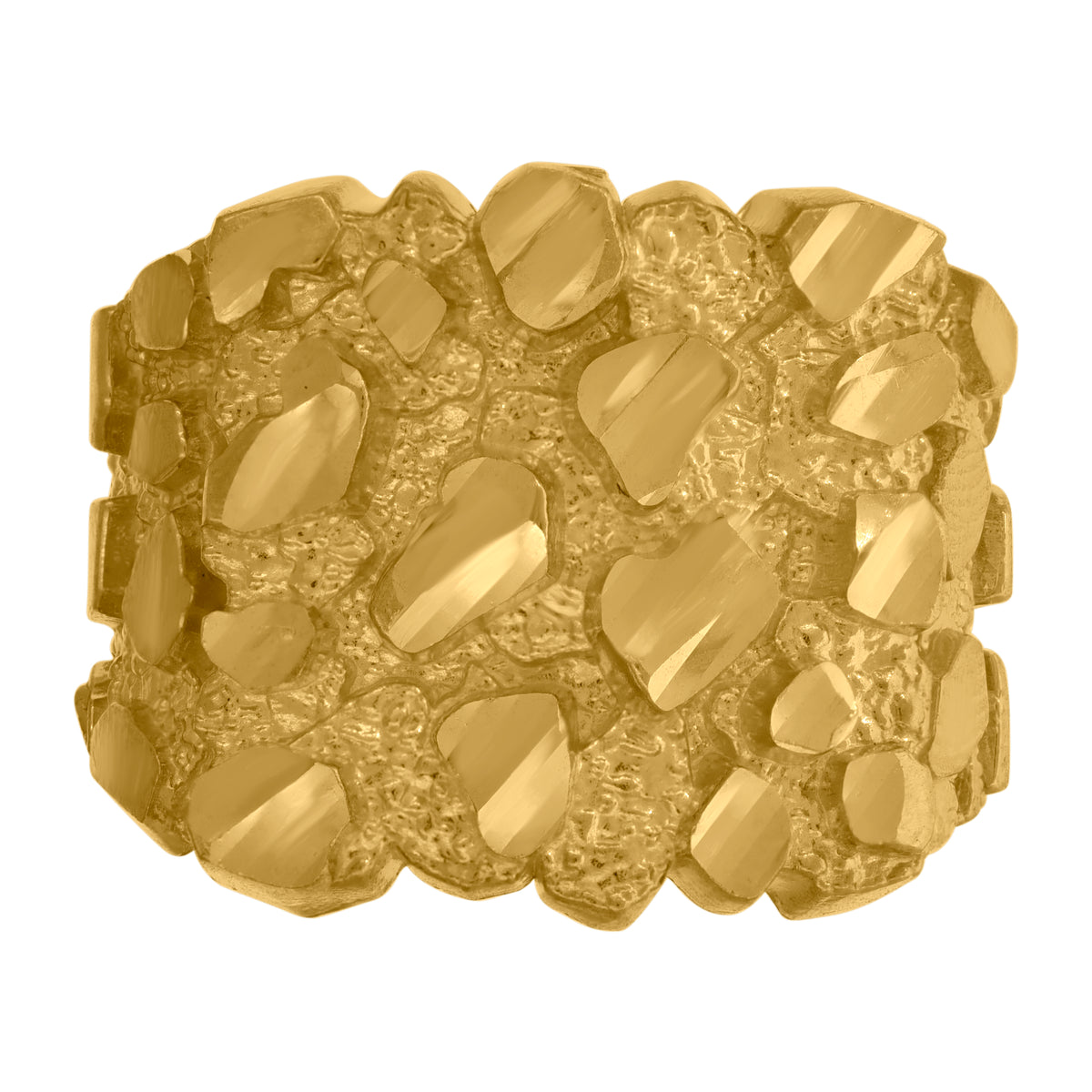 10kt Gold Womens Two-Tone CZ Heart Round Band Ring