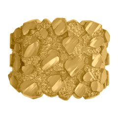 10kt Gold Womens Two-Tone CZ Heart Round Band Ring