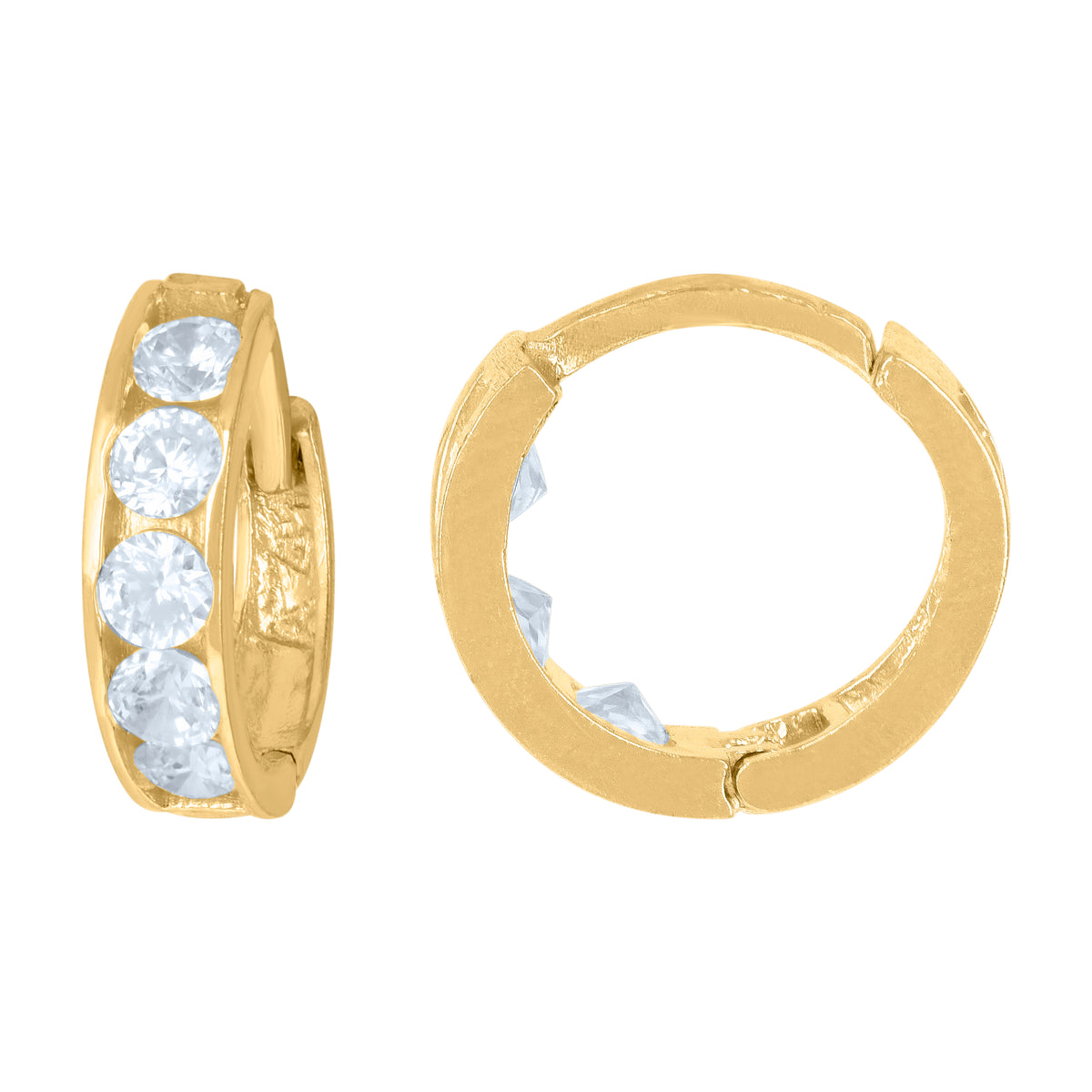 10Kt Yellow Gold Mens Cubic-Zirconia Egyptian Pharaoh Charm Pendant