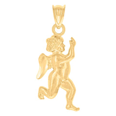 10kt Yellow Gold Mens Heart I Love Football Sports Charm Pendant