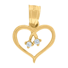 10kt Two-tone Gold Womens Cubic-Zirconia Duo Bridal Ring Set