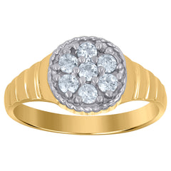 10kt Tri-Color Gold Womens Dc 15 Anos Oval Engagement Ring