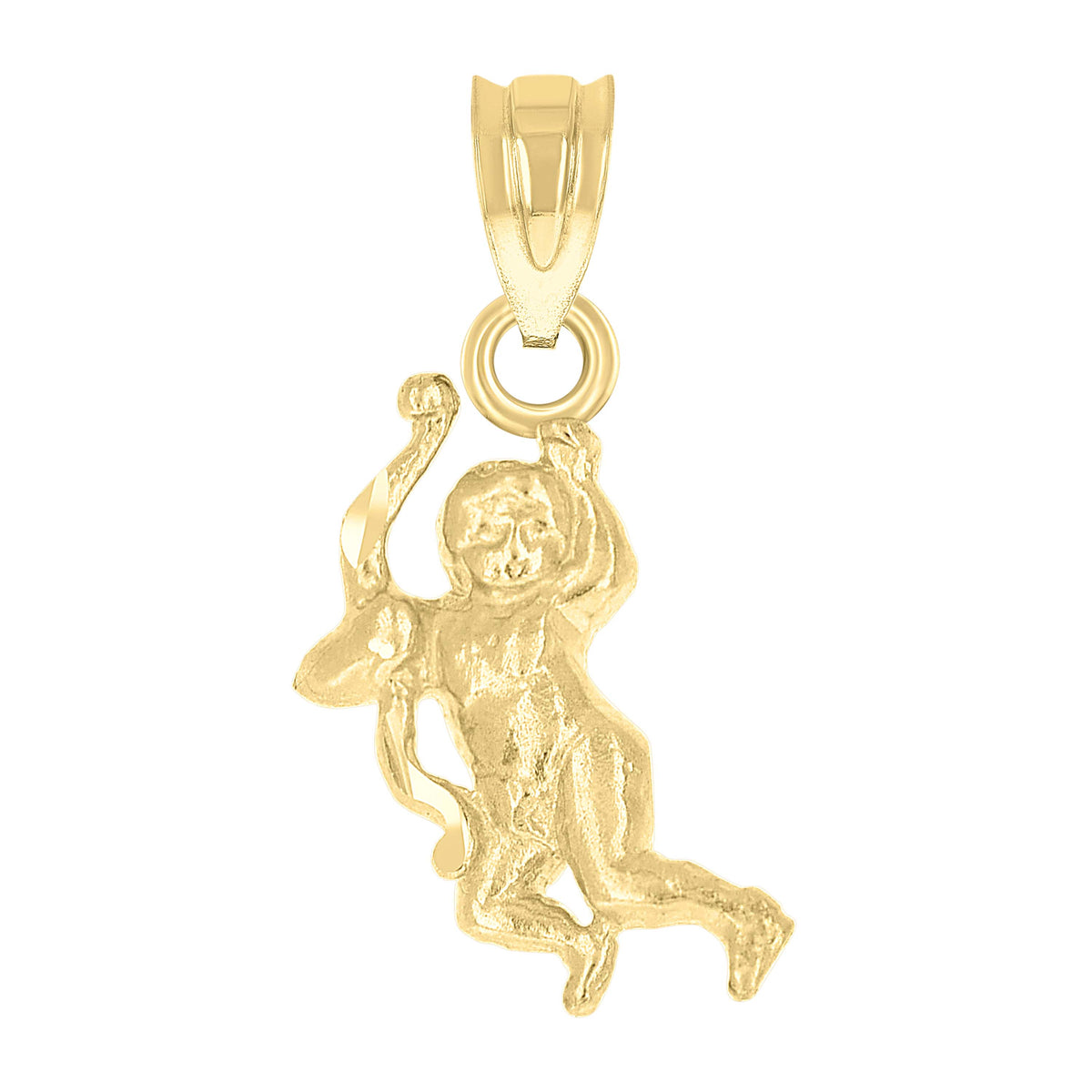 10kt Yellow Gold Womens Angel Religious Charm Pendant