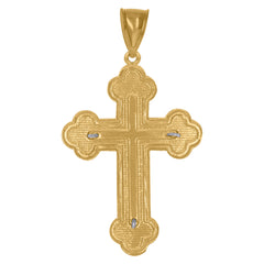 10kt Yellow Gold Mens Egyptian Ankh Cross Religious Charm Pendant