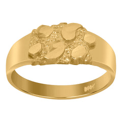 10kt Two-tone Gold Mens Cubic-Zirconia Square Head Jesus Religious Nugget Ring