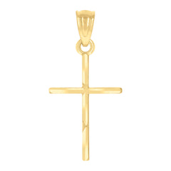 14Kt Yellow Gold Unisex Cross Religious Pendant Charm