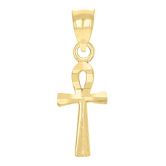 14Kt Yellow Gold Unisex Polished Ankh Ht:20.2Mm Religious Pendant Charm