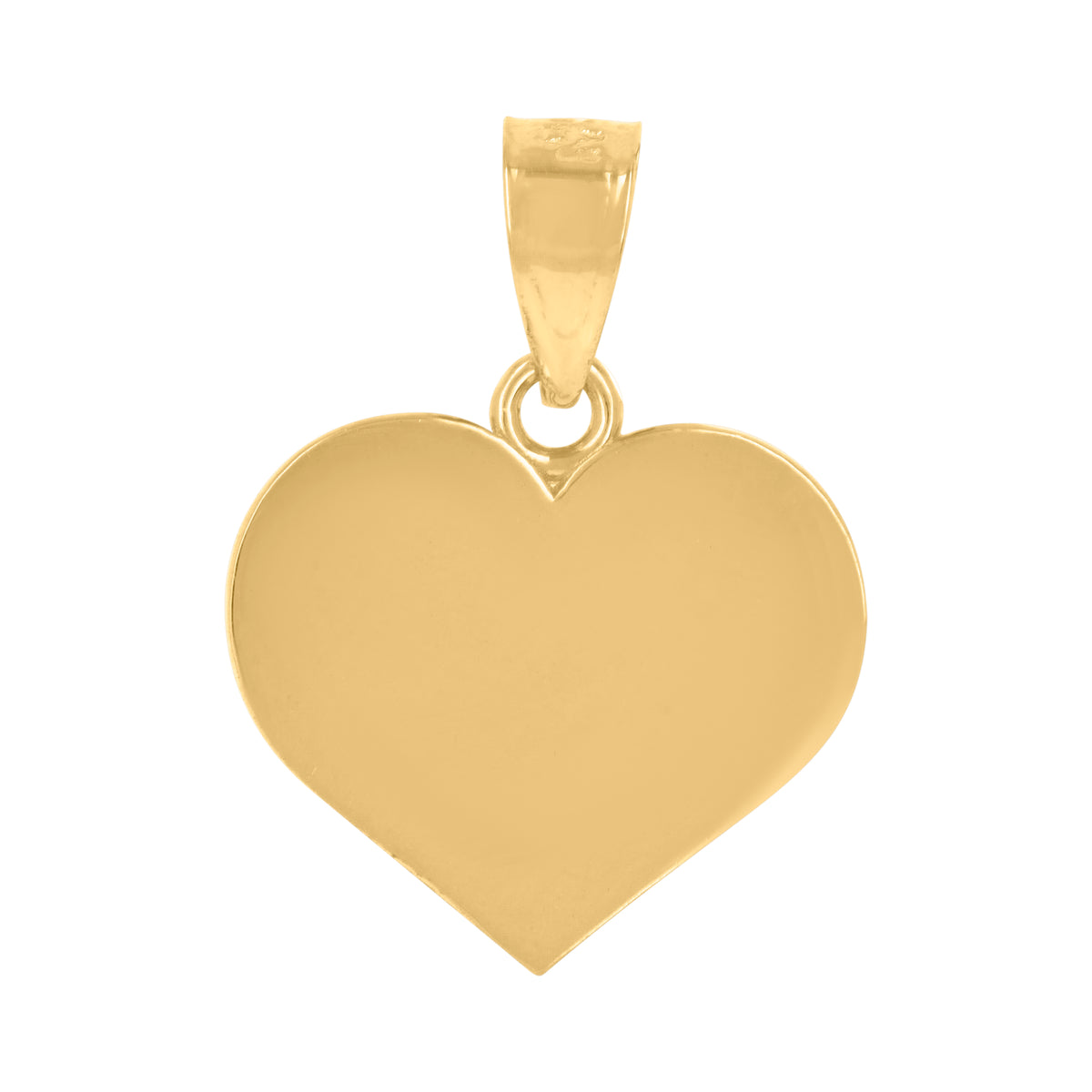14Kt Yellow Gold Womens Heart Pendant Charm