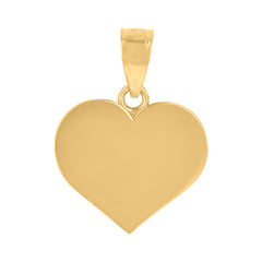 14Kt Yellow Gold Womens Heart Pendant Charm
