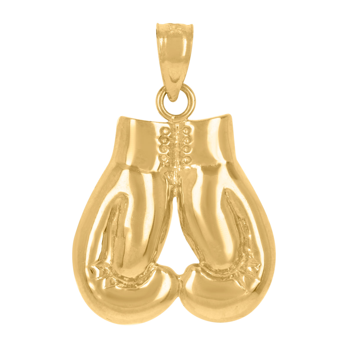 14Kt Yellow Gold Womens Boxing Gloves Sports Pendant Charm