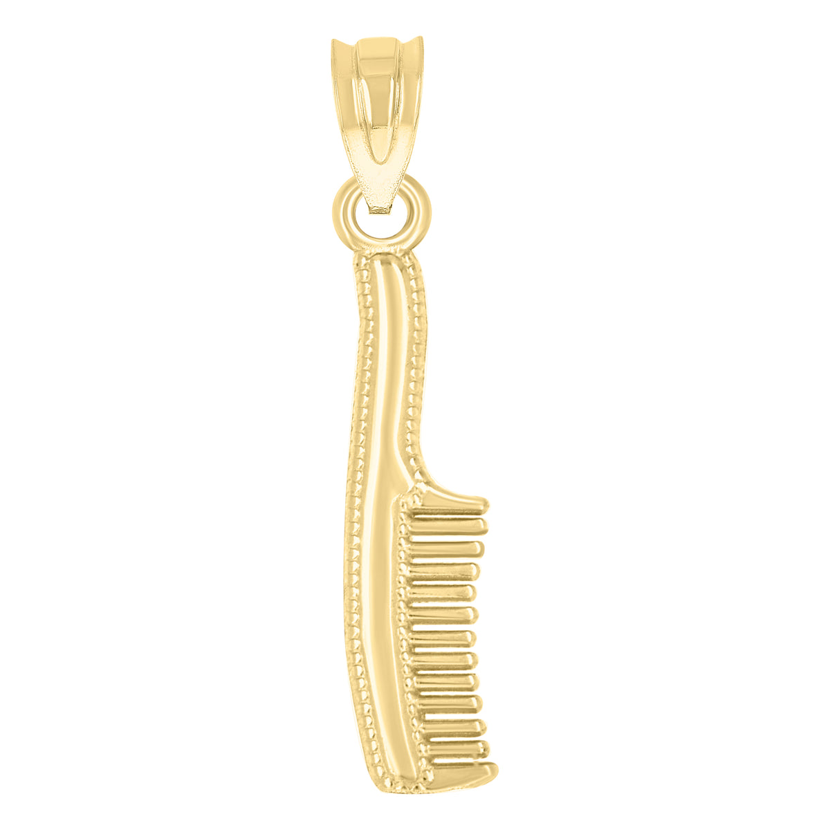 14Kt Yellow Gold Unisex Hair Comb Pendant Charm