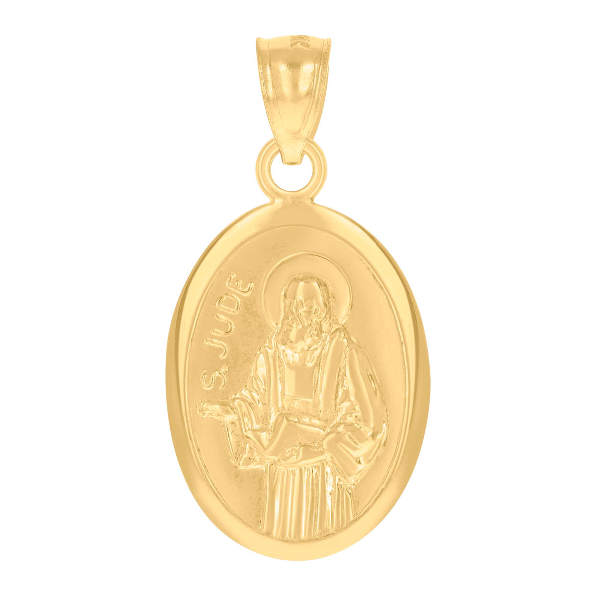 14Kt Yellow Gold Womens Saint Jude Religious Pendant Charm