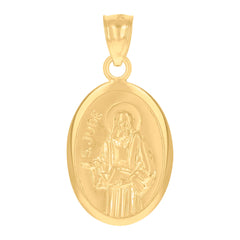 14Kt Yellow Gold Womens Saint Jude Religious Pendant Charm