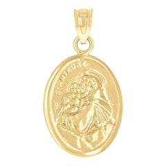 14Kt Yellow Gold Womens Saint Anthony Religious Pendant Charm
