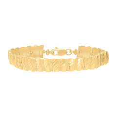 10kt Two-Tone Gold Womens Mesh Link Bracelet Size 7 Inches