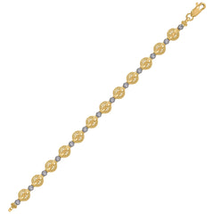 10kt Yellow Gold Mens Black White Cubic-Zirconia Square Head Fashion Ring