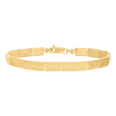 10Kt Yellow Gold Womens Link Bracelet Size 7 Inches