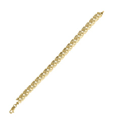 10Kt Yellow Gold Womens X Link Bracelet Size 8 Inches