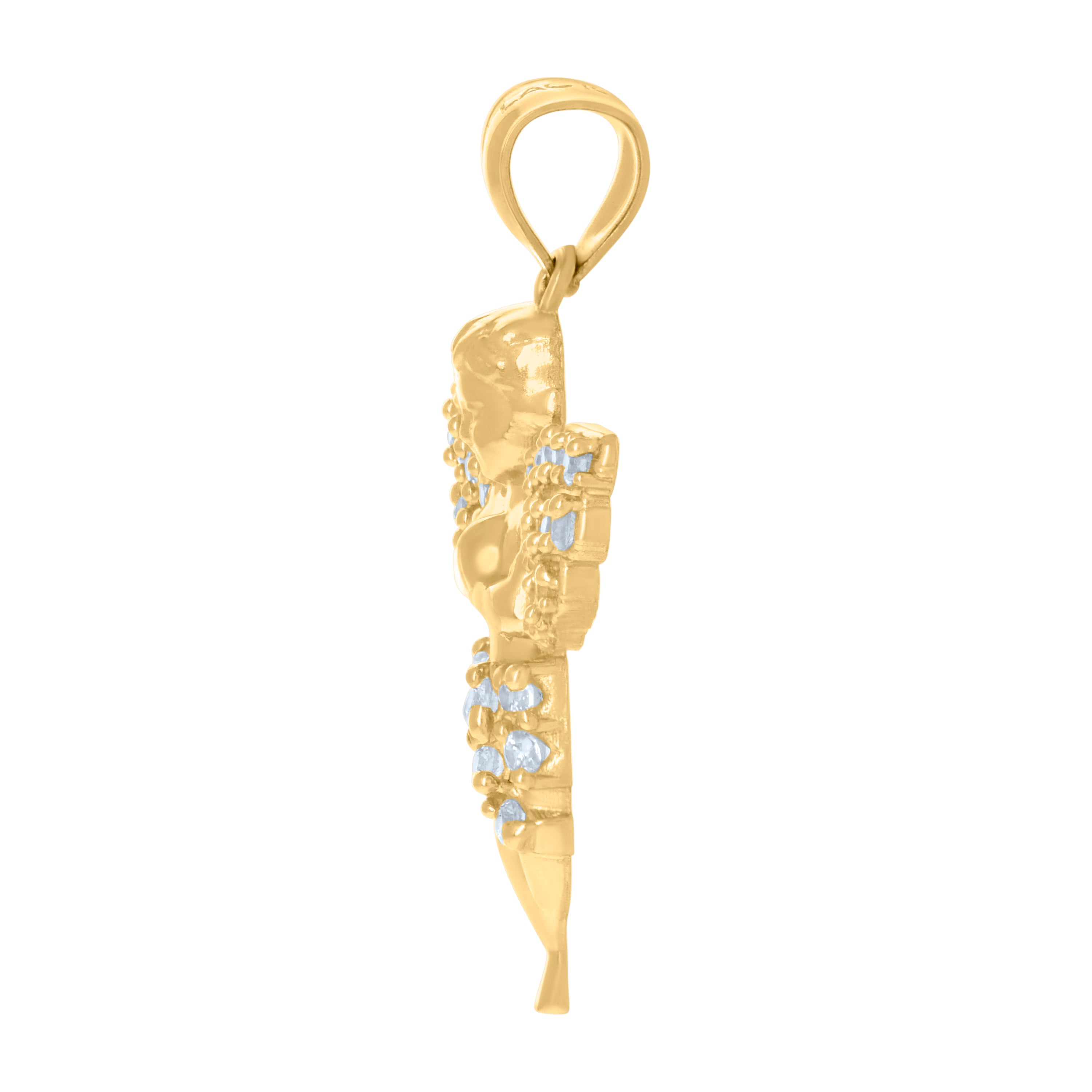 10kt Yellow Gold Mens Nugget Fashion Ring