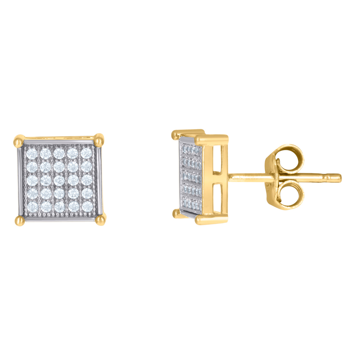 10kt Yellow Gold Mens Cubic-Zirconia Playing Cards Gambling Fashion Charm Pendant