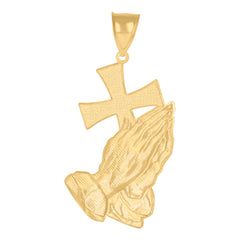10kt Yellow Gold Mens Gambling Dollar Sign Charm Pendant
