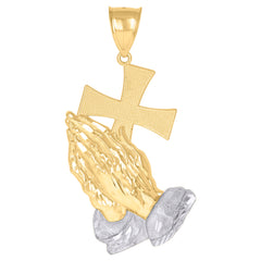 10kt Yellow Gold Mens Gambling Dollar Sign Charm Pendant