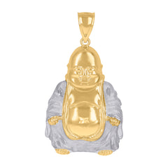 10kt Two-Tone Gold Mens Women Cupid Angel Religious Charm Pendant