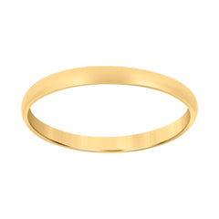 14Kt Yellow Gold Unisex Dome Polished Regular-Fit 2Mm-Size 7 Wedding Engagement Anniversary Band Ring