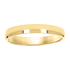 14Kt Yellow Gold Unisex Dome Polished Regular-Fit 3Mm-Size 8 Wedding Engagement Anniversary Band Ring