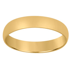 14Kt Yellow Gold Unisex Dome Polished Regular-Fit 4Mm-Size 7 Wedding Engagement Anniversary Band Ring