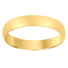 14Kt Yellow Gold Unisex Dome Polished Regular-Fit 4Mm-Size 8 Wedding Engagement Anniversary Band Ring
