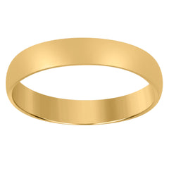 14Kt Yellow Gold Unisex Dome Polished Regular-Fit 4Mm-Size 10 Wedding Engagement Anniversary Band Ring