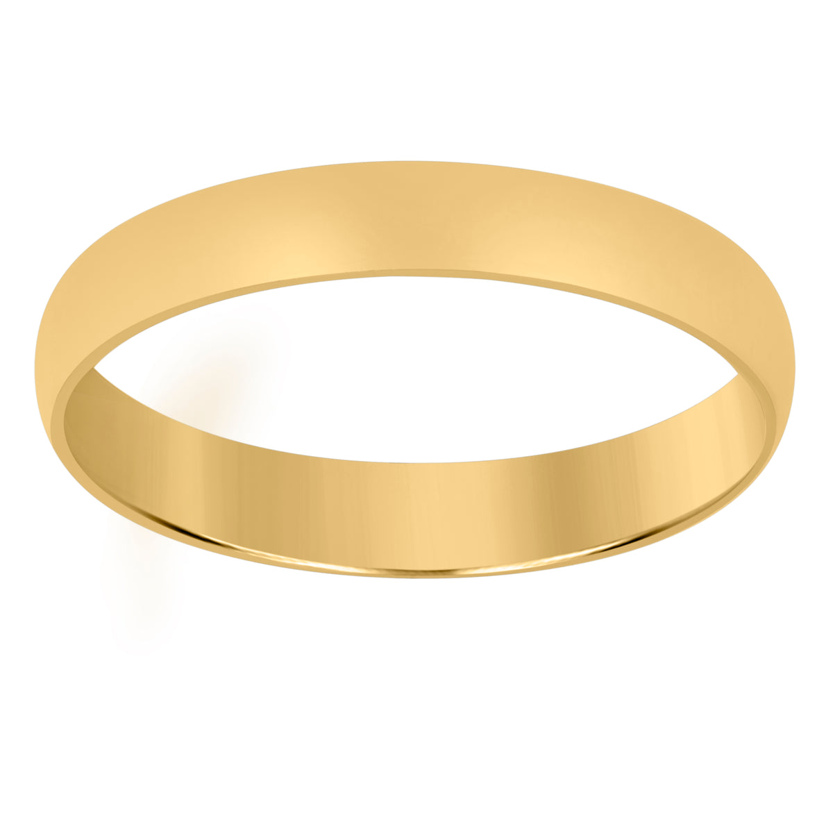14Kt Yellow Gold Unisex Dome Polished Regular-Fit 4Mm-Size 12 Wedding Engagement Anniversary Band Ring